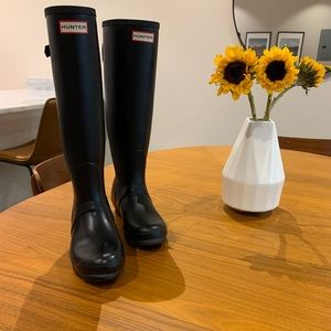 Hunter Expandable Boots Black - 8